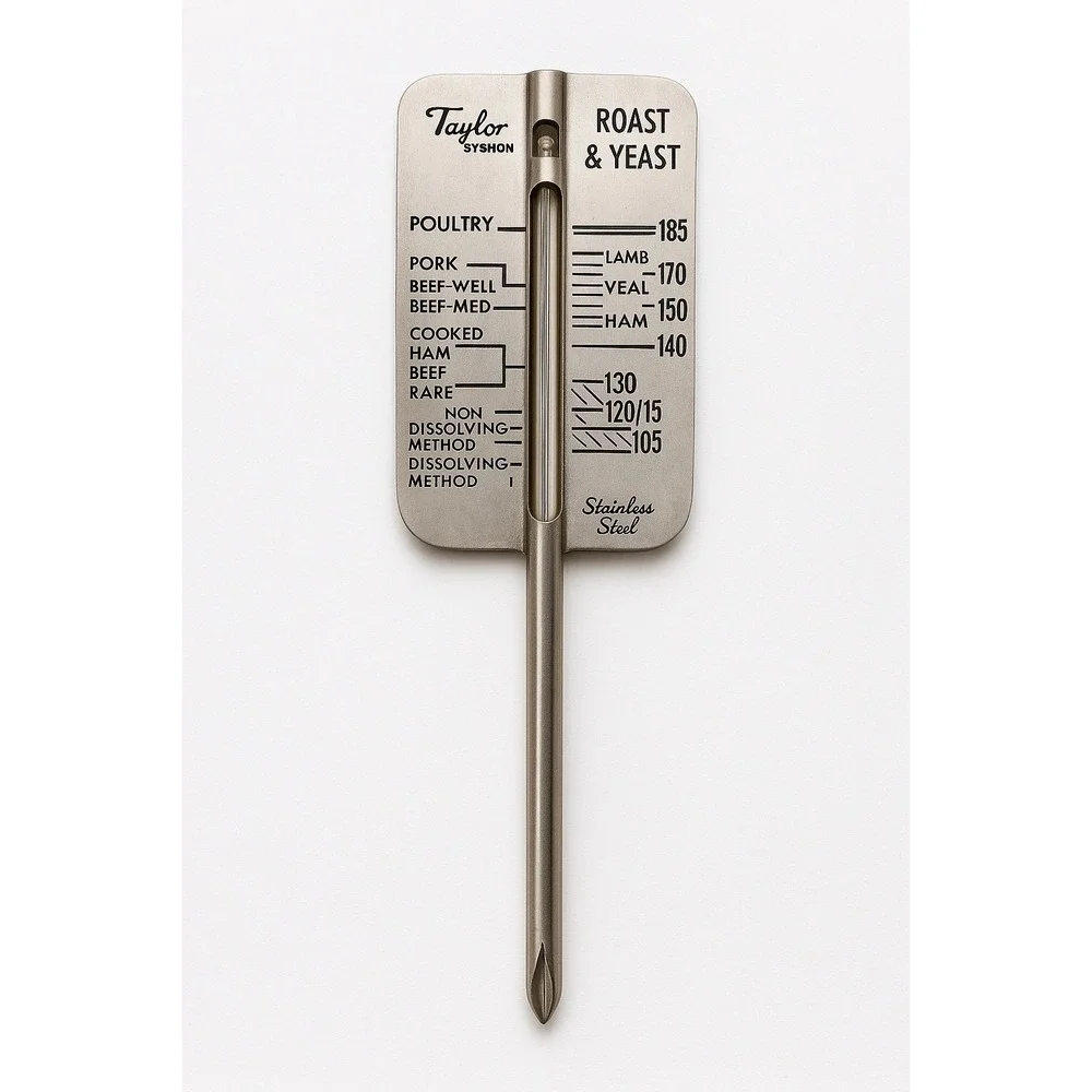 Vintage Taylor Sybron Stainless Steel Roast & Yeast Meat Thermometer Kitchen‎